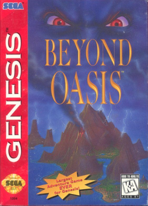 Beyond Oasis box art for Sega Genesis